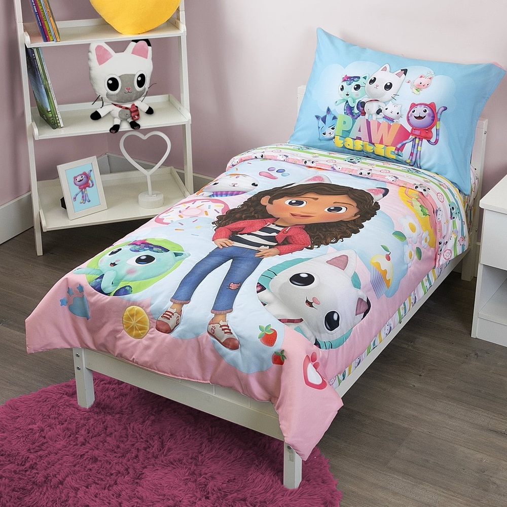 Gabby's Dollhouse 4-Piece Toddler Bedding Set